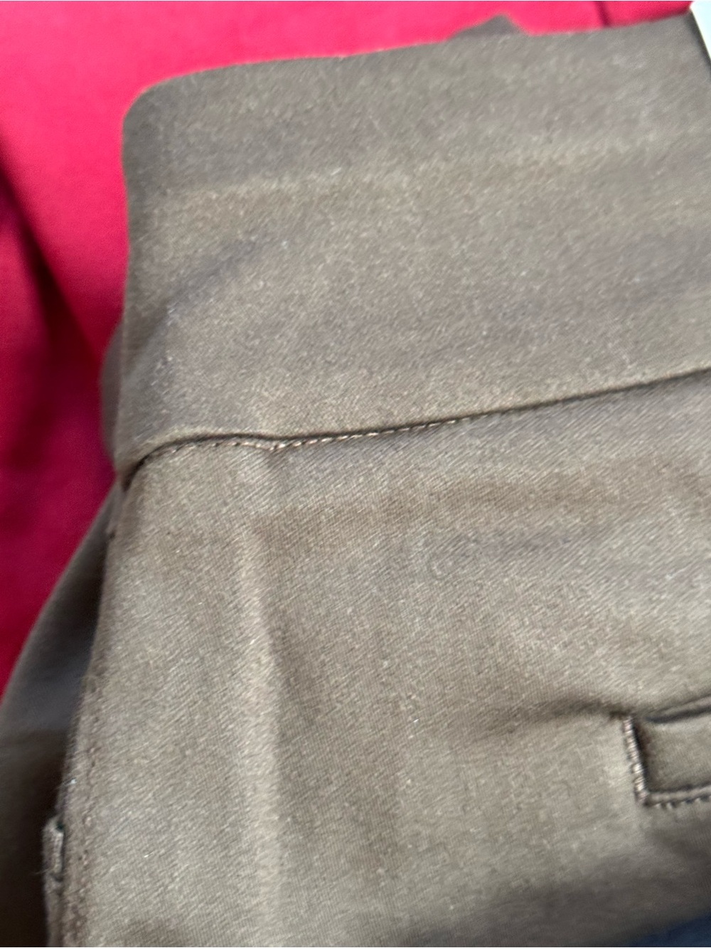 Croft & Barrow Straight Leg Pants- Black, Navy, Teal, Khaki, Red,   BROWN Sold - Picture 11 of 14